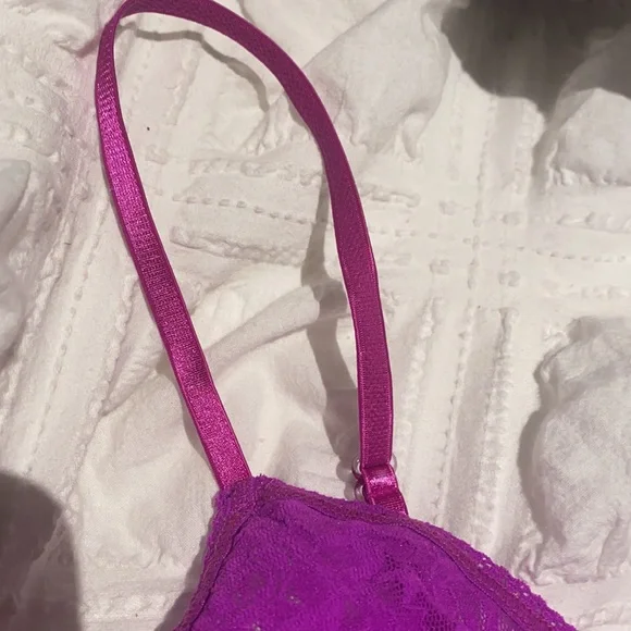 Rare NWT Hanky Panky after midnight purple tassel & lace bralette - Picture 5 of 13